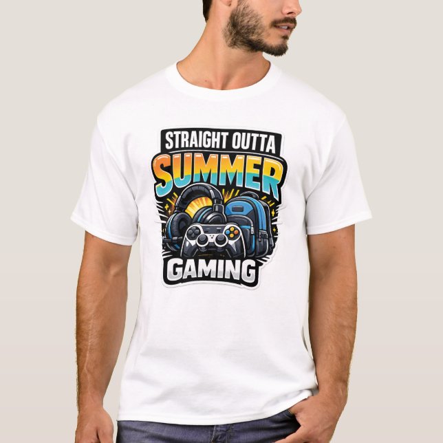 T-shirt Conception de rentrée scolaire pour les gamers (Devant)