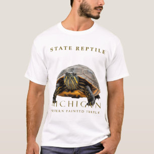 T-shirt Conception de reptile de tortue peinte du MI