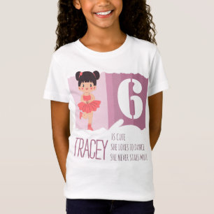 T-Shirt Conception de robe de ballet rose sucré pour fille