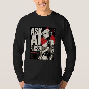 T-shirt Conception de robot humanoïde IA futuriste
