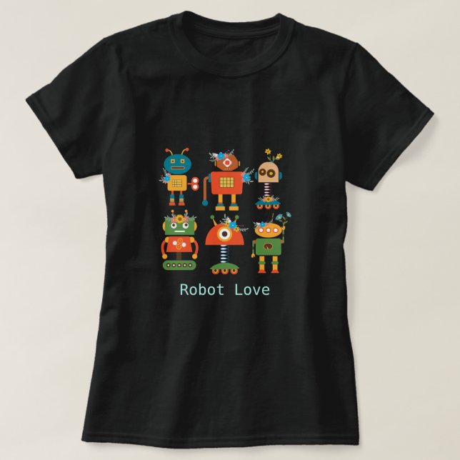 T-shirt Conception de robot mignon pour enfants (Design devant)