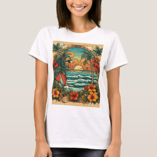 T-shirt Conception de roches et de rouleaux