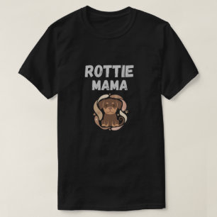 T-shirt Conception de Rottweiler mignonne Maman Rottie