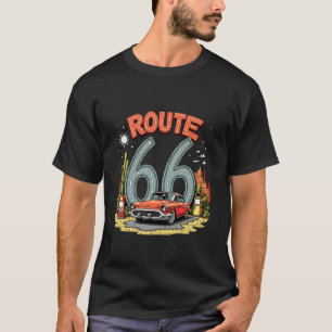 T-shirt Conception de Route 66 de road trip dans le désert