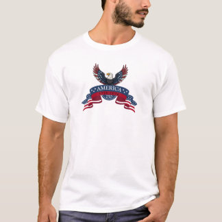 T-shirt Conception de ruban d'aigle Amérique 250