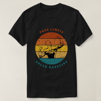 T-shirt Conception de salle de sport Pousser les limites f