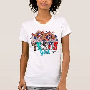 T-shirt Conception de salon d'ongles texan afro-américain