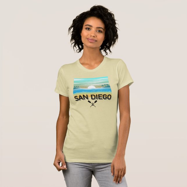 T-shirt Conception de San Diego - Bella+Canvas Femme Slim  (Devant entier)