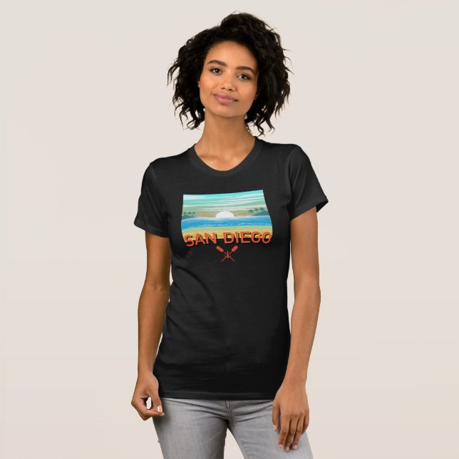 T-shirt Conception de San Diego - Bella+Canvas Femme Slim  (Devant entier)