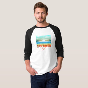 T-shirt Conception de San Diego - Raglan T 3/4 manches pou