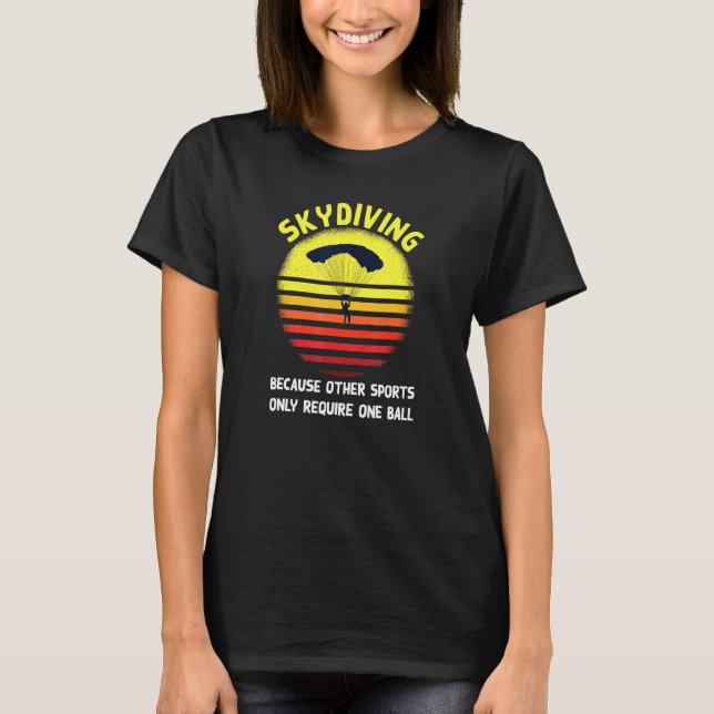 T-shirt Conception de saut en parachute drôle pour les par (Devant)