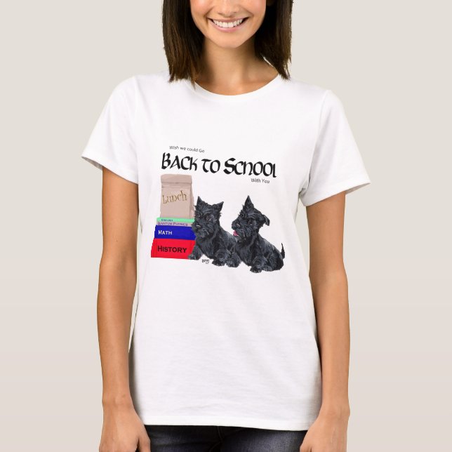 T-shirt Conception de Scottish Terrier pour l'automne (Devant)