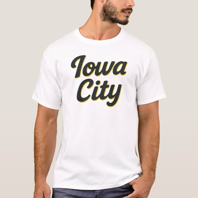 T-shirt Conception de script de la ville d'Iowa | Bold Neo (Devant)