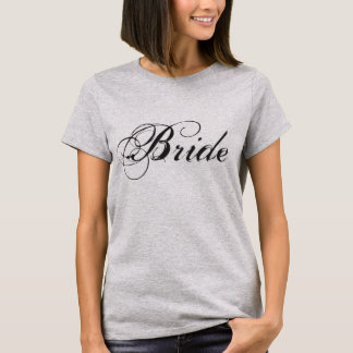 T-shirt Conception de script de mariée élégante pour cadea