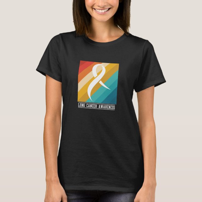 T-shirt Conception de sensibilisation au cancer du poumon (Devant)