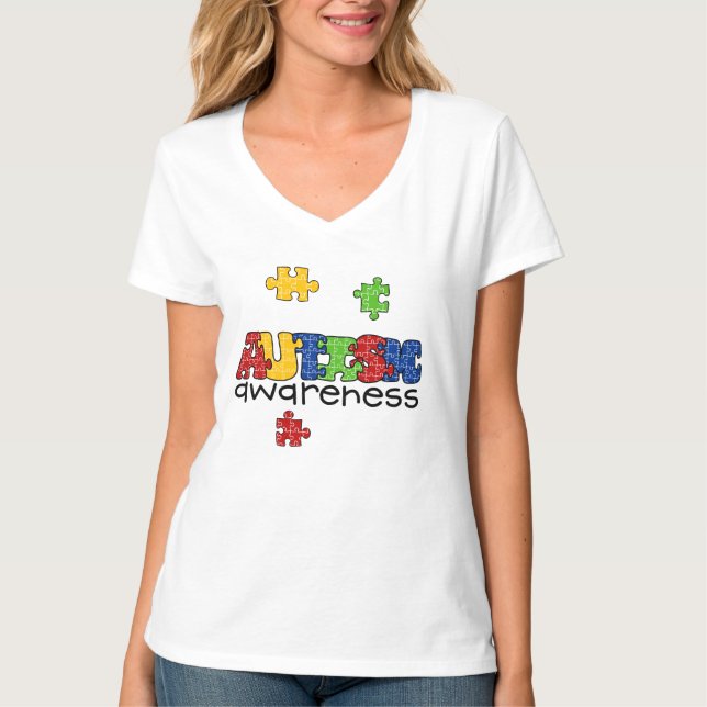 T-shirt Conception de sensibilisation sur l'autisme (Devant)