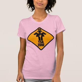 T-shirt Conception de signe de précaution de zone de TSA