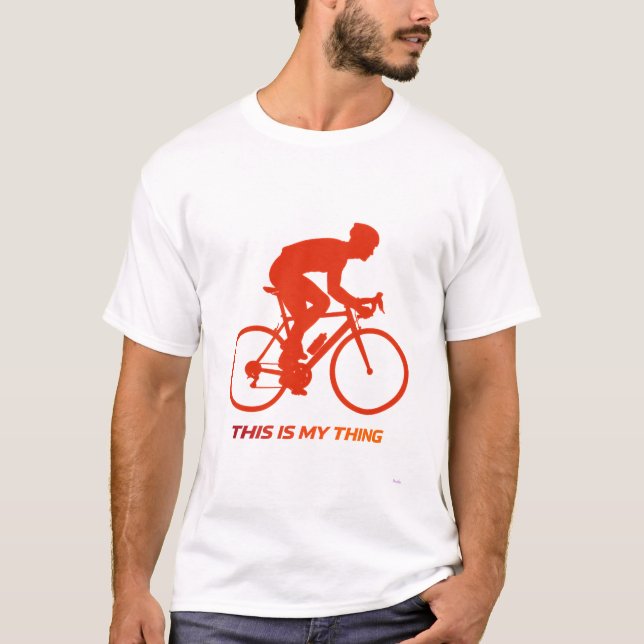 T-shirt Conception de silhouette de cyclisme sur route Act (Devant)