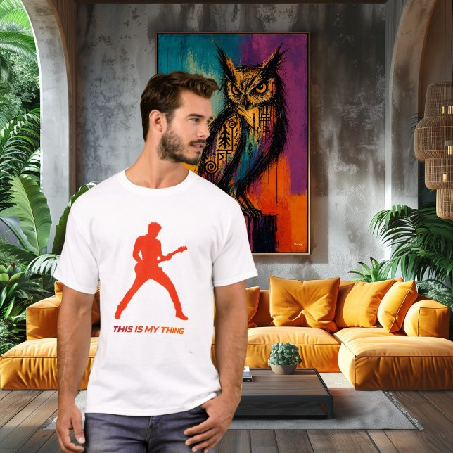T-shirt Conception de silhouette de guitare électrique pou (Créateur téléchargé)