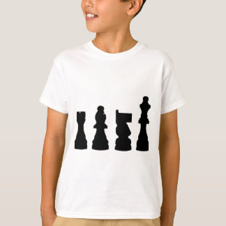 T-shirt Conception de silhouette de pièce d'échecs