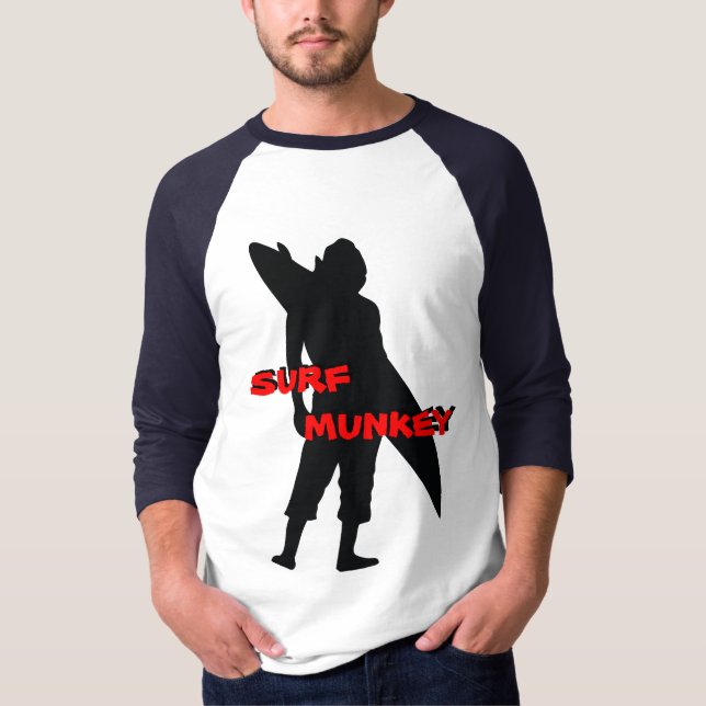 T-shirt Conception de silhouette de Shortboarder (Devant)