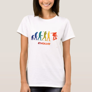 T-shirt Conception de silhouette de trick d'évolution de s