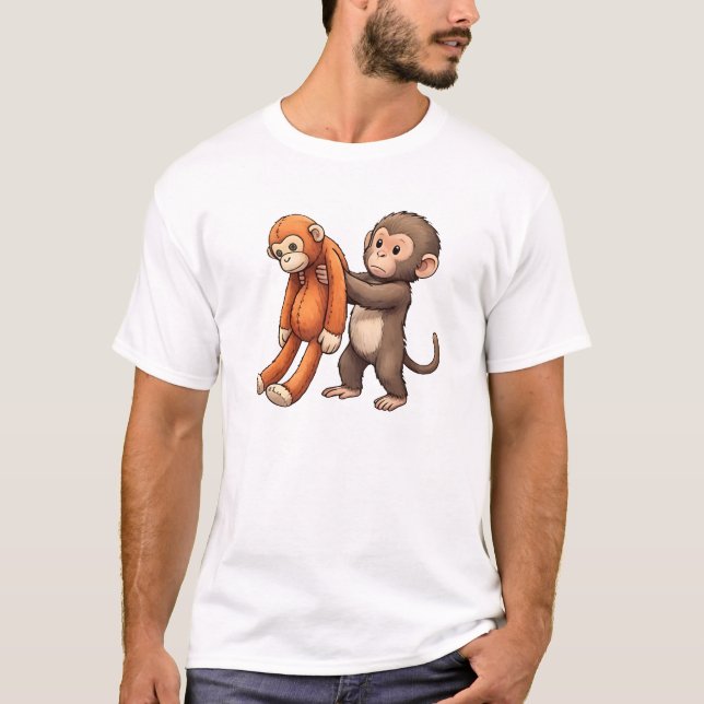 T-shirt Conception de singe bébé coup de poing (Devant)