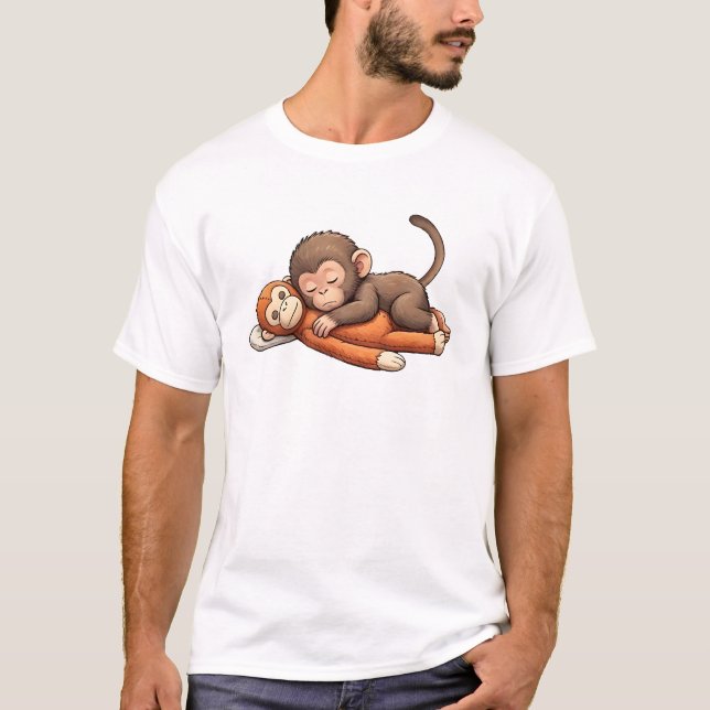 T-shirt Conception de singe bébé poing (Devant)