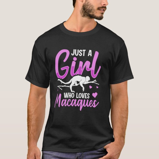 T-shirt Conception de singe Macaque japonais pour un expéd (Devant)