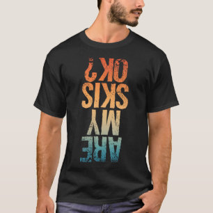 T-shirt Conception de ski drôle pour hommes femmes enfants