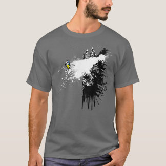 T-shirt Conception de skieur de falaise