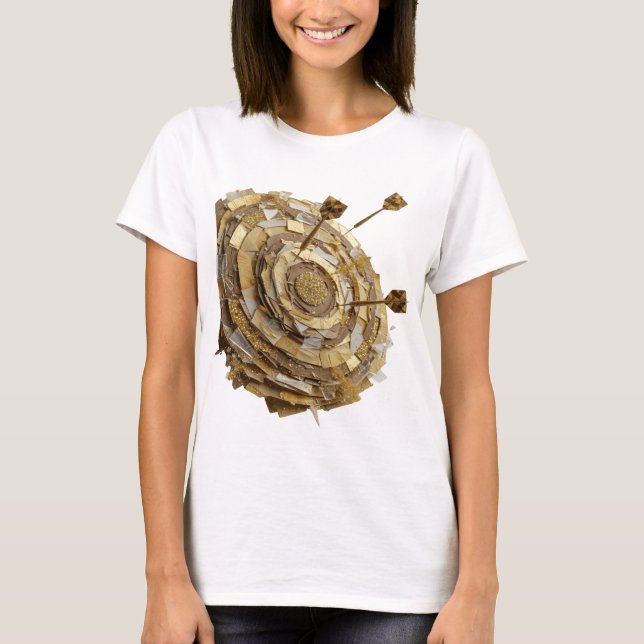 T-shirt Conception de slogan CIBLE D'OR argent GRAS (Devant)