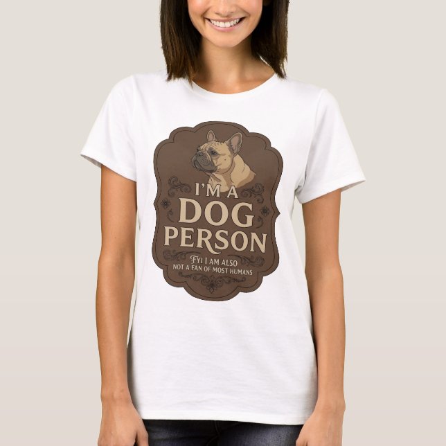 T-shirt Conception de slogan I'M A DOG PERSON Or Attrayant (Devant)