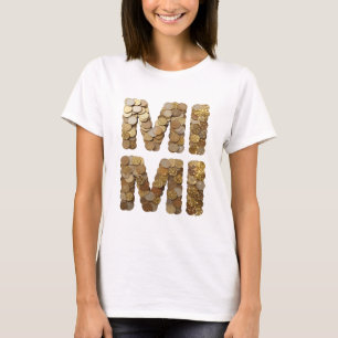 T-shirt Conception de slogan MINI Or Élégant