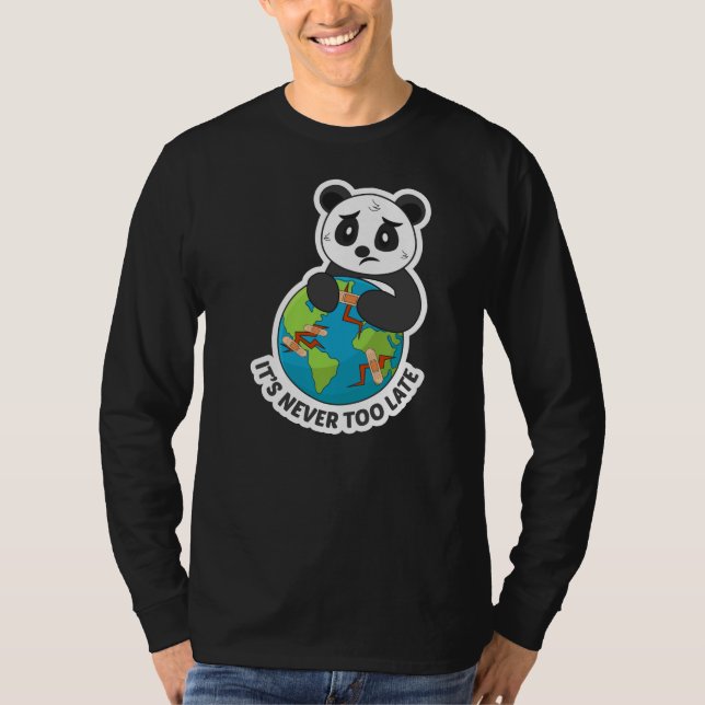 T-shirt Conception de Slogan Panda pour l'environnement (Devant)