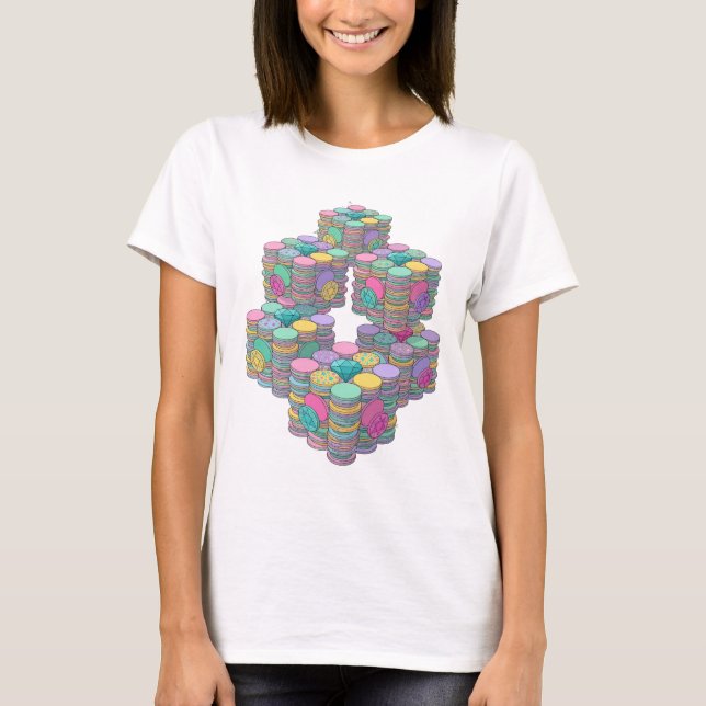 T-shirt Conception de slogan Pièces d'argent et diamants S (Devant)