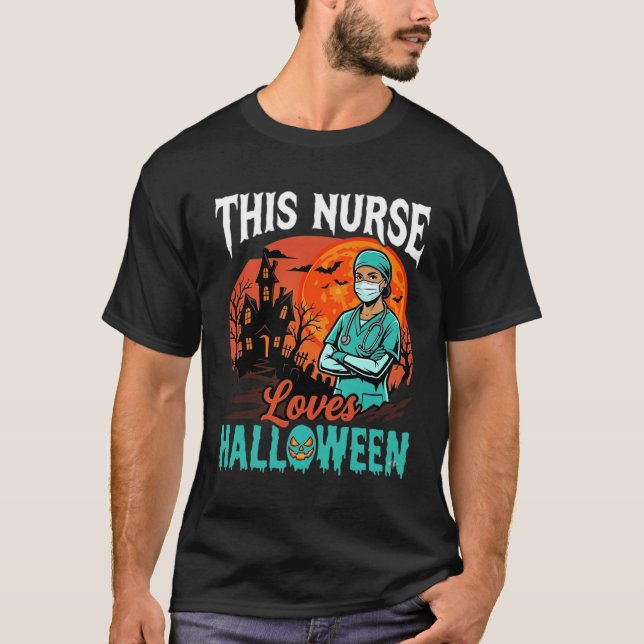 T-shirt Conception de soins infirmiers Halloween épouvanta (Devant)