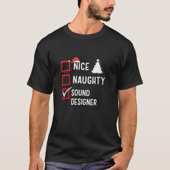 T-shirt Conception de son Nice Naughty Noël Santa Cla (Devant)