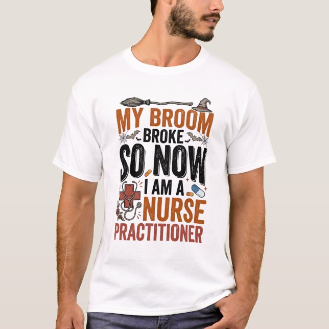 T-shirt Conception de sorcière d'infirmière praticienne dr (Devant)