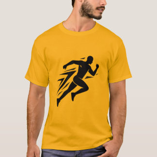 T-shirt Conception de sport athlétique silhouette de coure