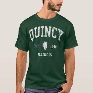 T-shirt Conception de sport athlétique vintage IL Quincy I