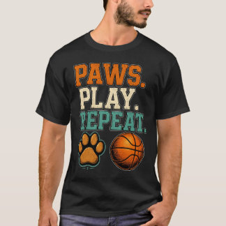 T-shirt Conception de sport vintage amateur de chien de ba