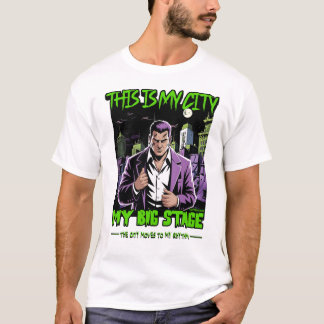 T-shirt Conception de streetwear urbain de scène de ville