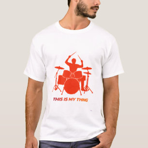 T-shirt Conception de style de vie d'action silhouette de 