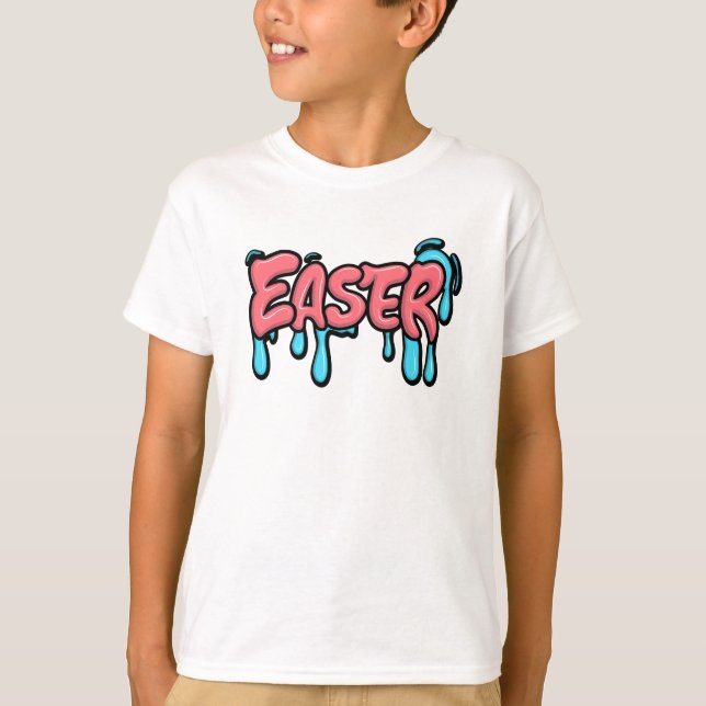 T-shirt Conception de style graffiti avec texte goutte à g (Devant)