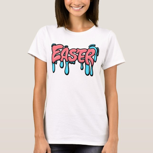 T-shirt Conception de style graffiti avec texte goutte à g (Devant)