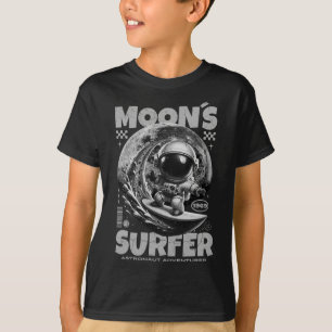 T-shirt Conception de surfeur astronaute, surf lunaire esp