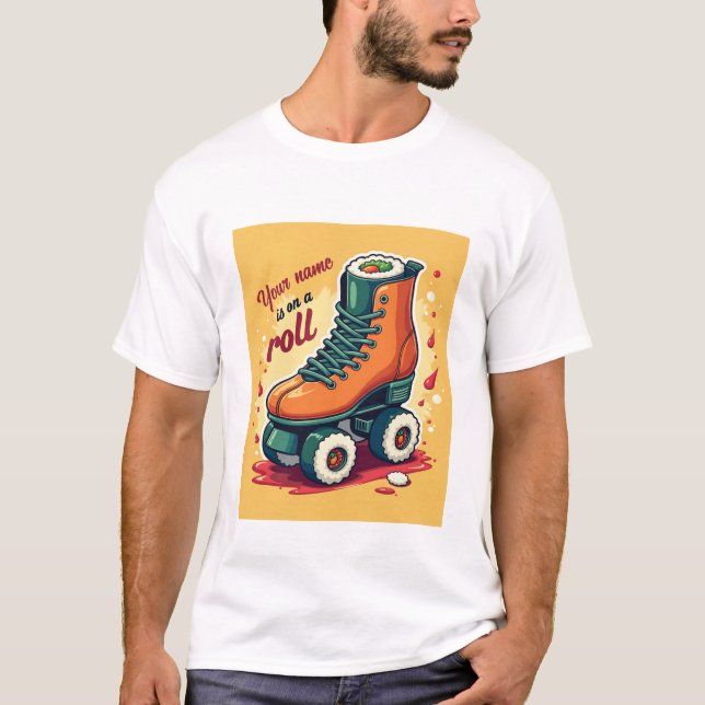 T-shirt Conception de sushi personnalisée « En roue libre  (Devant)