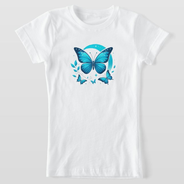 T-Shirt conception de t shirt papillon fille  (Poser)