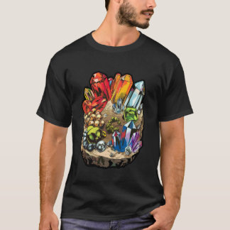 T-shirt Conception de tableau de roches et minéraux